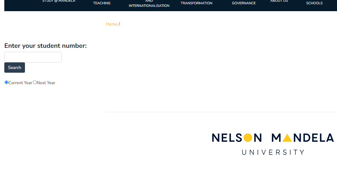 Admission status - Nelson Mandela University