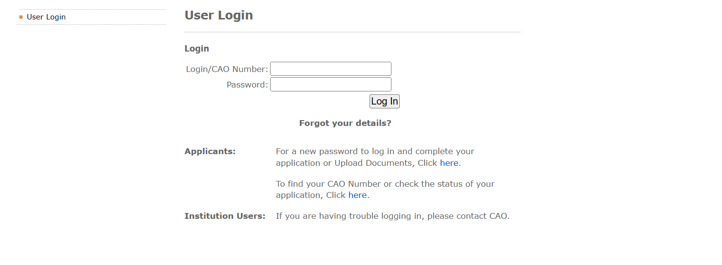 Cao Login With Id Number Cao Status Check Made Easy
